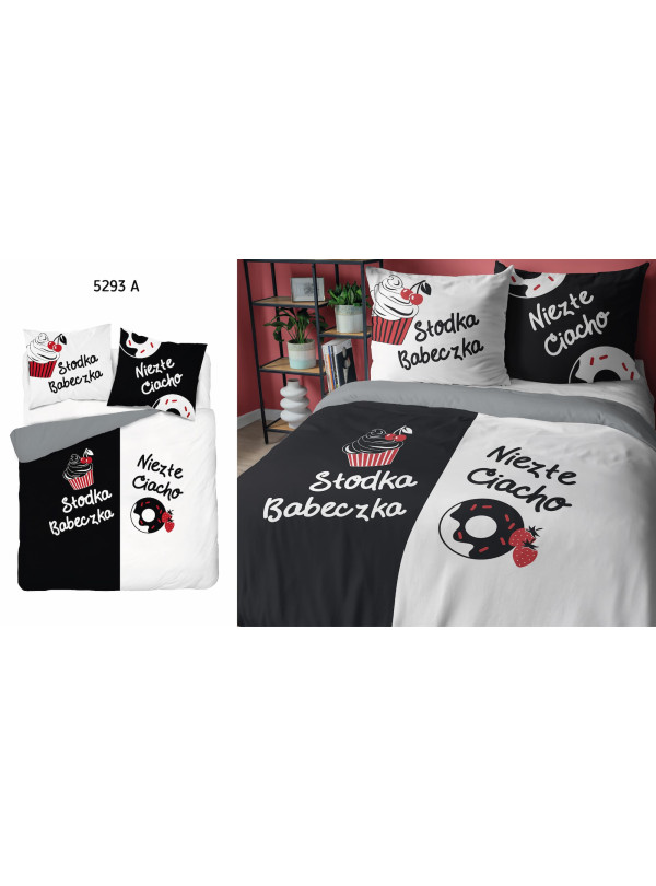 POŚCIEL 160x200 SŁODKA BABECZKA NIEZŁE CIACHO
