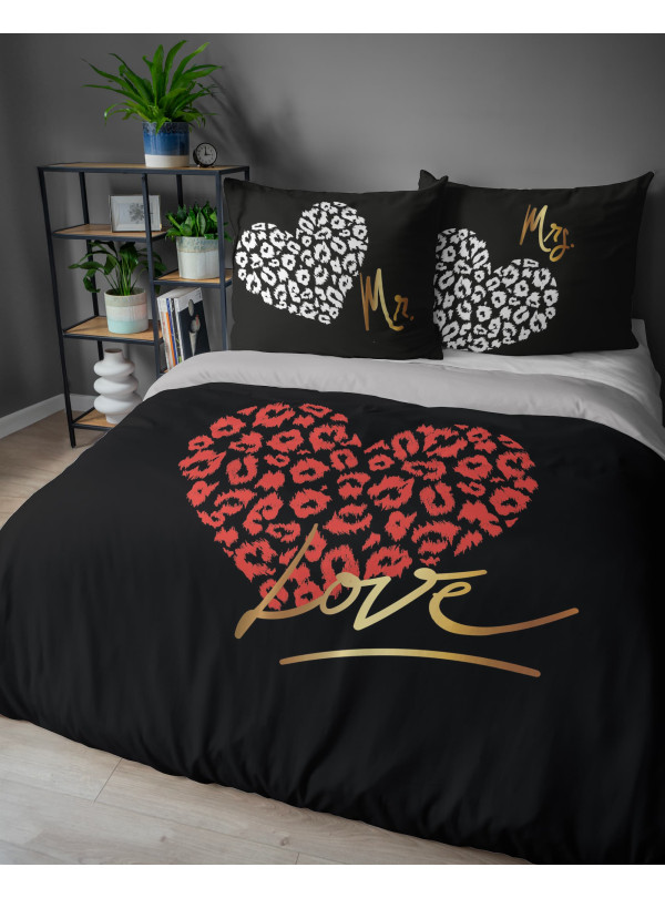 POŚCIEL 160x200 CZERWONE SERCE LOVE MIŁOŚĆ