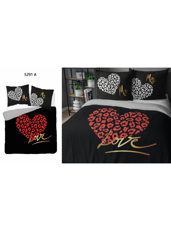 POŚCIEL 200x220 CZERWONE SERCE LOVE MIŁOŚĆ