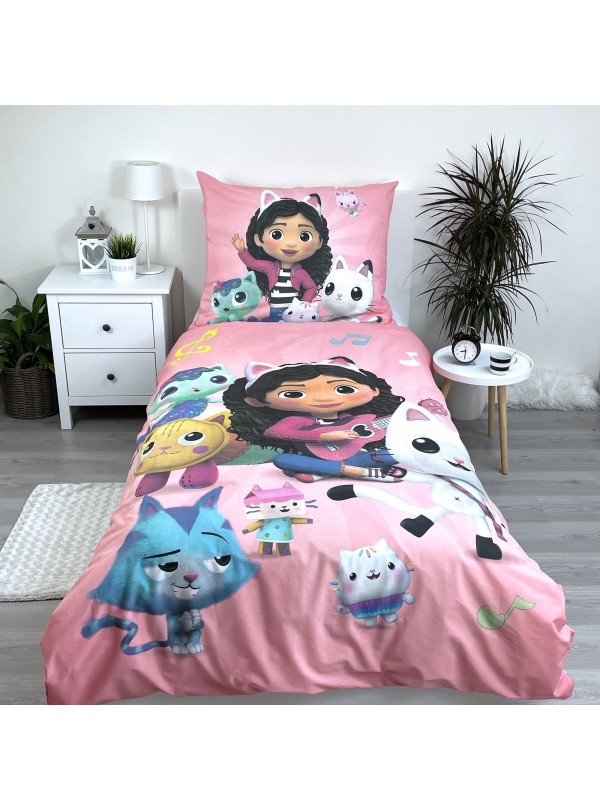 POŚCIEL 140x200 KOCI DOMEK GABI DLA DZIECI GAB-04