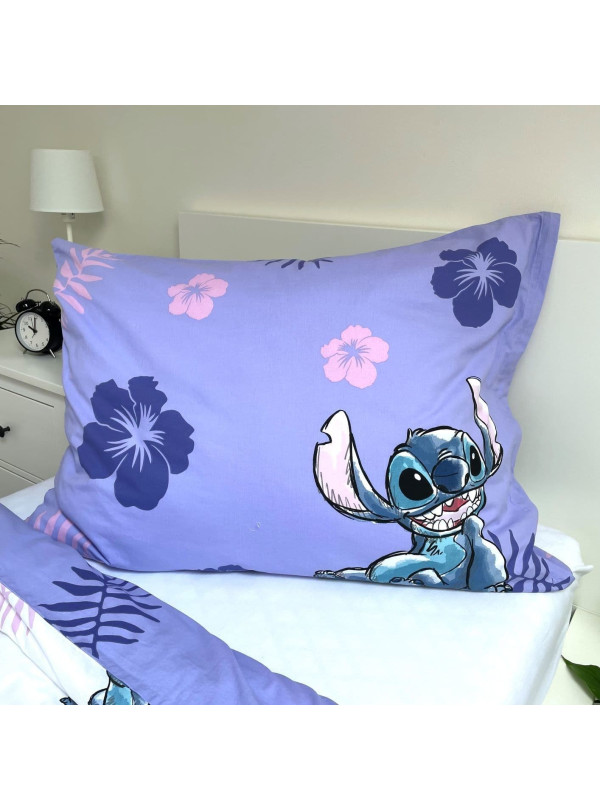 KOMPLET POŚCIELI MŁODZIEŻOWEJ 160x200 LILO I STITCH DISNEY FIOLETOWY