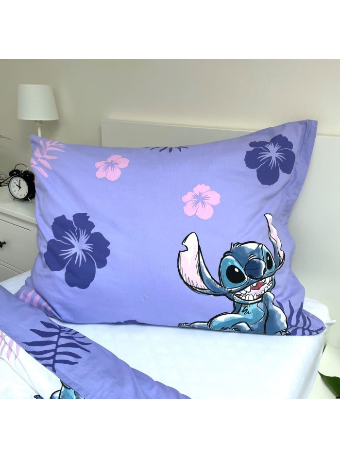 KOMPLET POŚCIELI MŁODZIEŻOWEJ 160x200 LILO I STITCH DISNEY FIOLETOWY