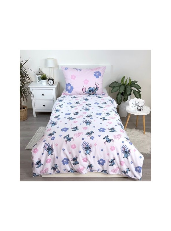 KOMPLET POŚCIELI MŁODZIEŻOWEJ 140x200 LILO I STITCH DISNEY RÓŻOWA