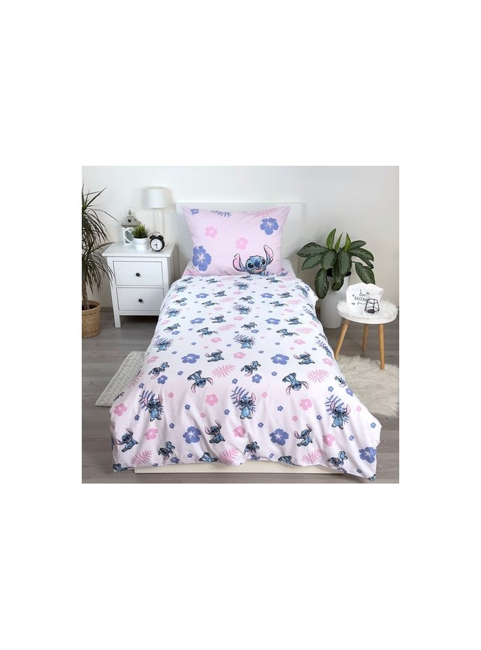 KOMPLET POŚCIELI MŁODZIEŻOWEJ 140x200 LILO I STITCH DISNEY RÓŻOWA
