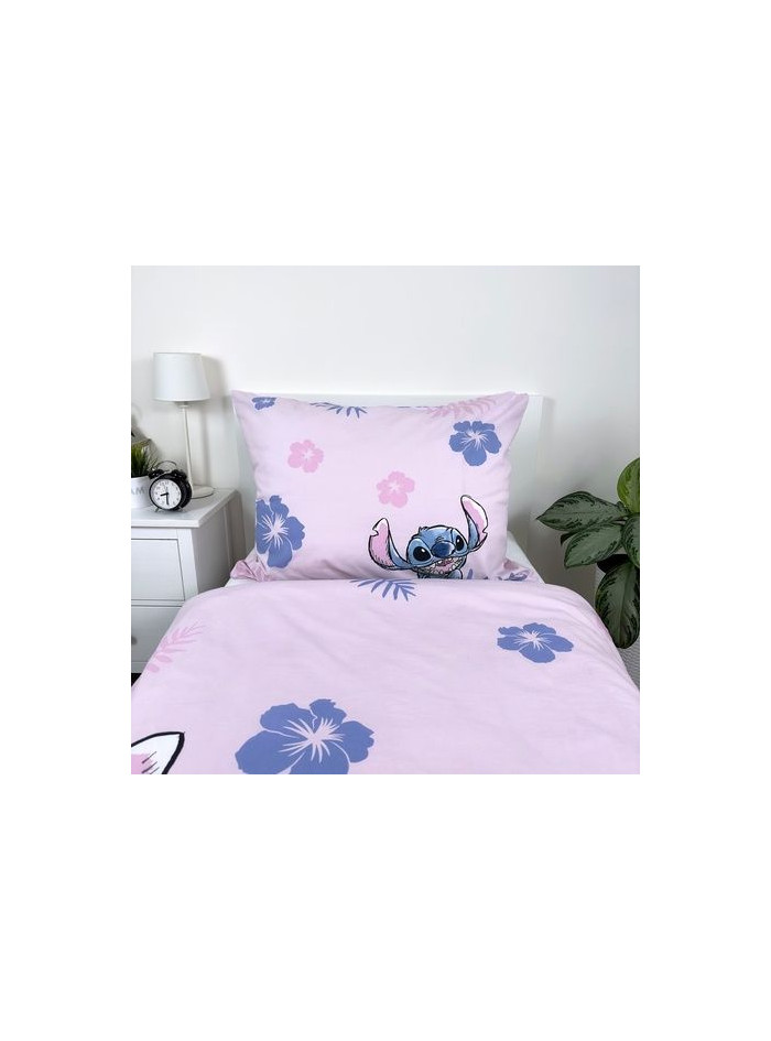 KOMPLET POŚCIELI MŁODZIEŻOWEJ 140x200 LILO I STITCH DISNEY RÓŻOWA