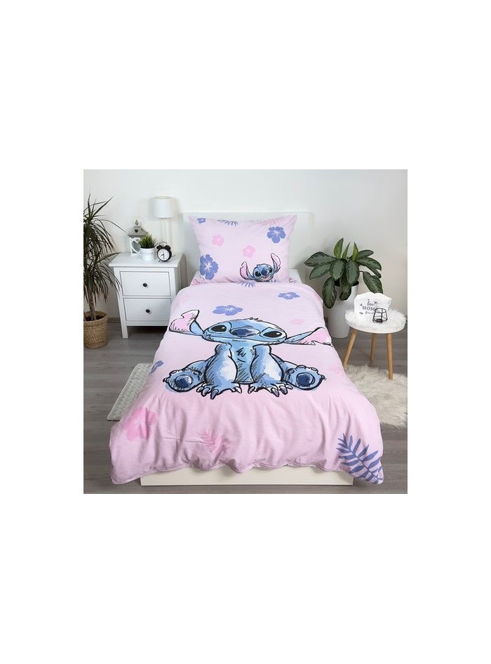 KOMPLET POŚCIELI MŁODZIEŻOWEJ 140x200 LILO I STITCH DISNEY RÓŻOWA