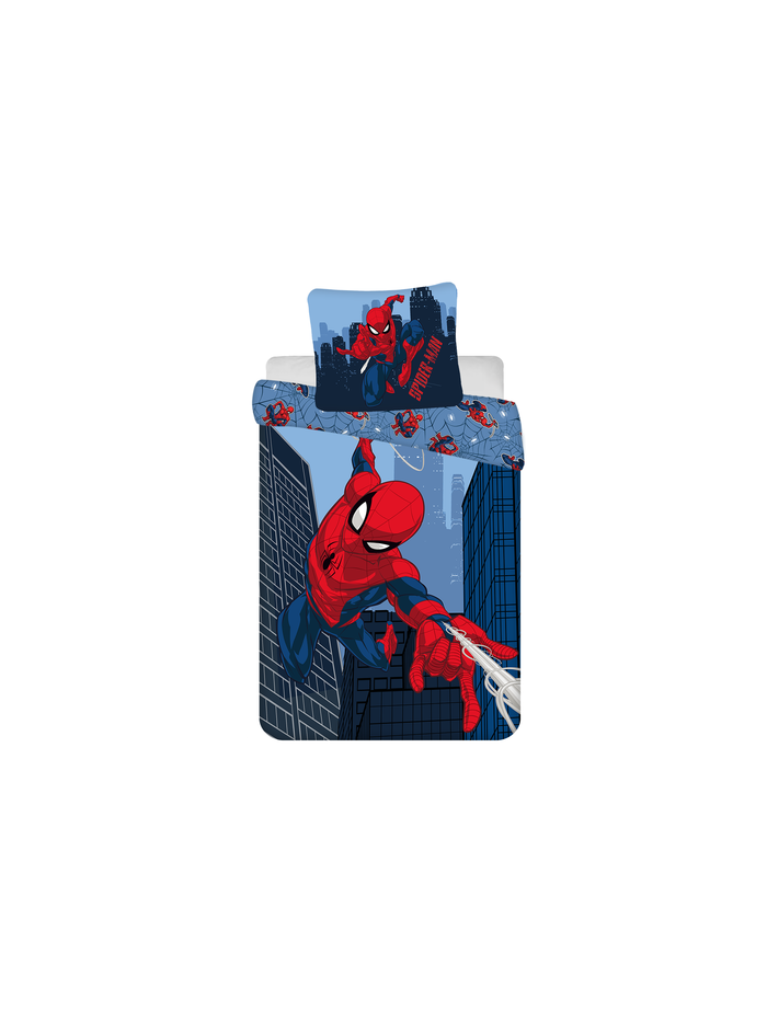 POŚCIEL DZIECIĘCA BAWEŁNIANA 160x200 SPIDERMAN