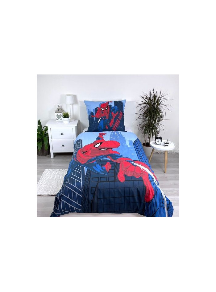 POŚCIEL DZIECIĘCA BAWEŁNIANA 160x200 SPIDERMAN
