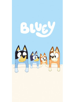 RĘCZNIK 70x140 KĄPIELOWY DZIECIĘCY BLUEY Z RODZINĄ
