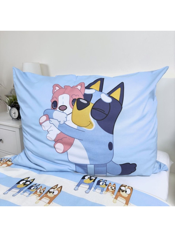 POŚCIEL BLUEY 140x200 BLUE I BINGO Z RODZINĄ BL-02