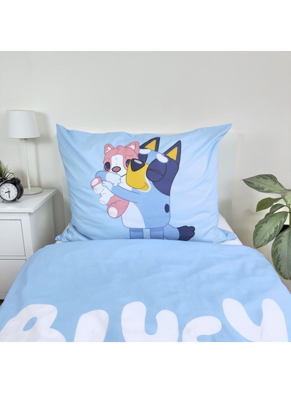 POŚCIEL BLUEY 140x200 BLUE I BINGO Z RODZINĄ BL-02