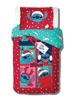 KOMPLET POŚCIELI ŚWIĄTECZNEJ 140x200 LILO I STITCH