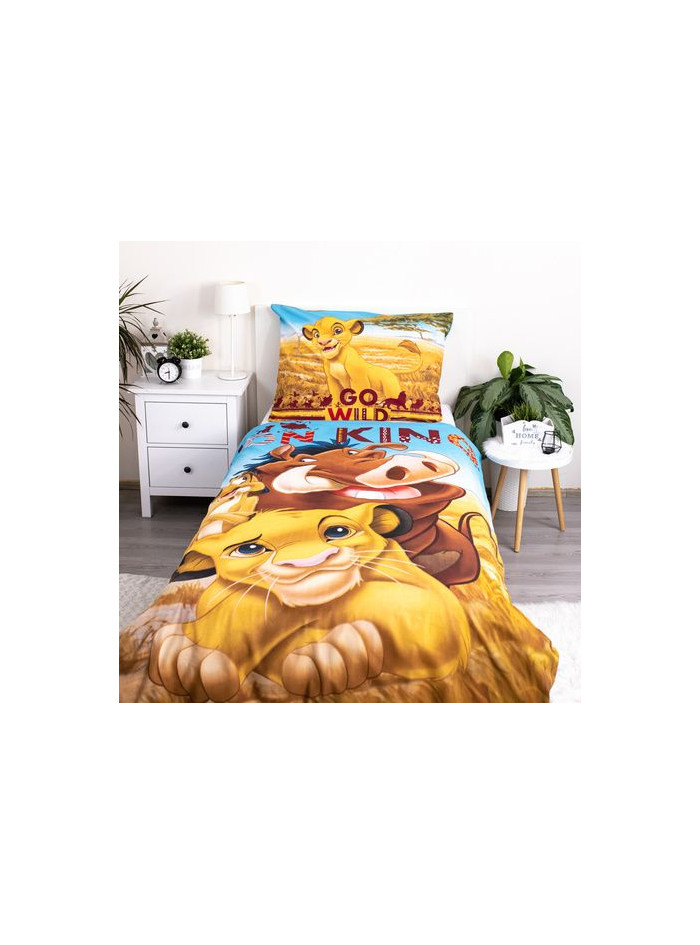 KOMPLET POŚCIELI 140x200 KRÓL LEW SIMBA TIMON I PUMBA GO WILD
