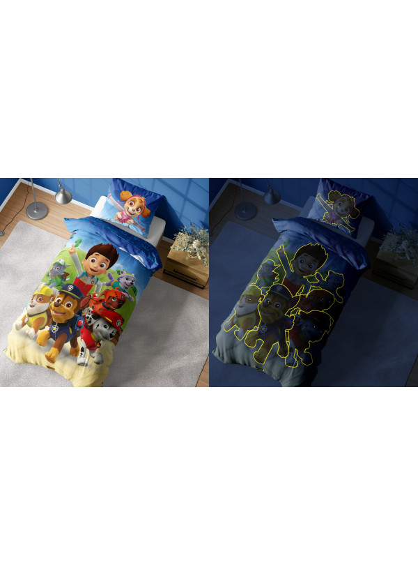 POŚCIEL 140x200 ŚWIECĄCA W CIEMNOŚCI PSI PATROL PP_29