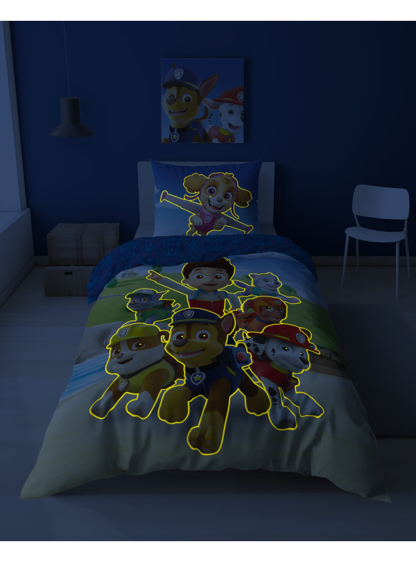 POŚCIEL 160x200 ŚWIECĄCA W CIEMNOŚCI PSI PATROL PP_29