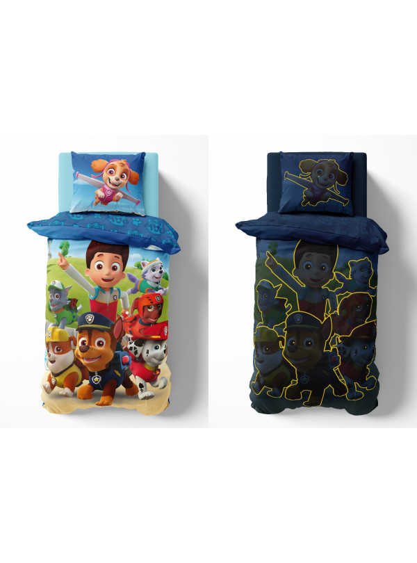 POŚCIEL 160x200 ŚWIECĄCA W CIEMNOŚCI PSI PATROL PP_29