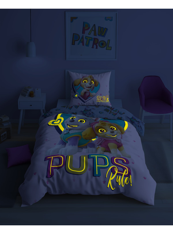 POŚCIEL 140x200 ŚWIECĄCA W CIEMNOŚCI PSI PATROL PP_30