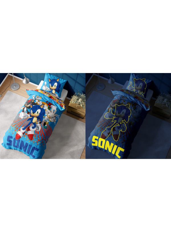 POŚCIEL ŚWIECĄCA W CIEMNOŚCI BAWEŁNIANA 160x200 SUPER SONIC