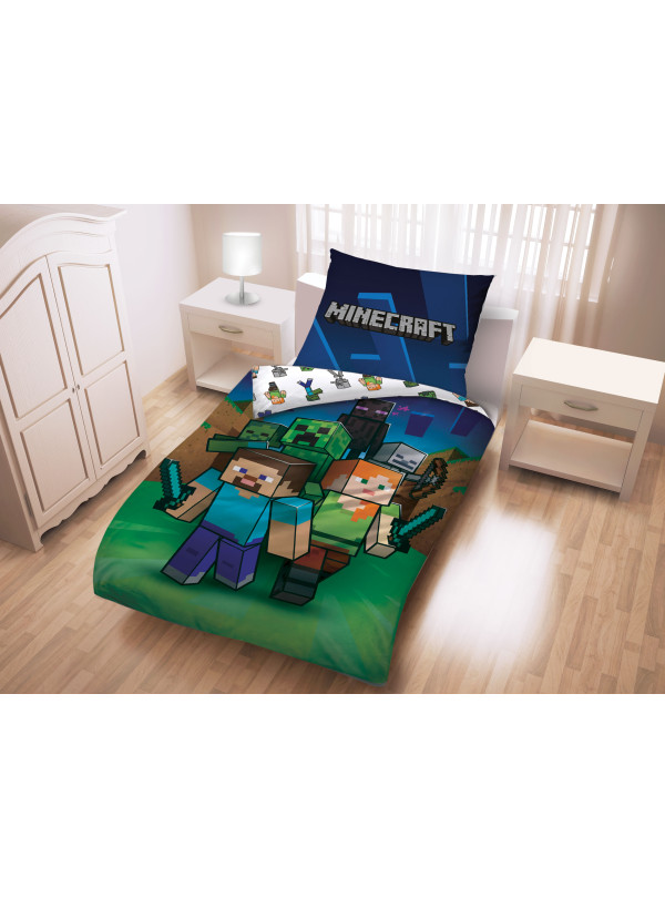 POŚCIEL 160x200 MINECRAFT ALEX STEVE MONSTERS