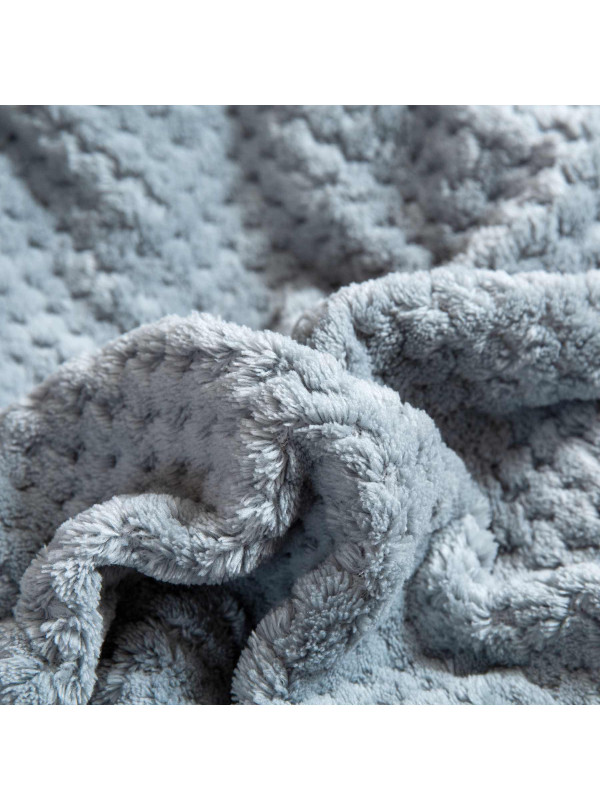 KOC 150x200 BARANEK SHERPA DWUSTRONNY SZARY + BIAŁY