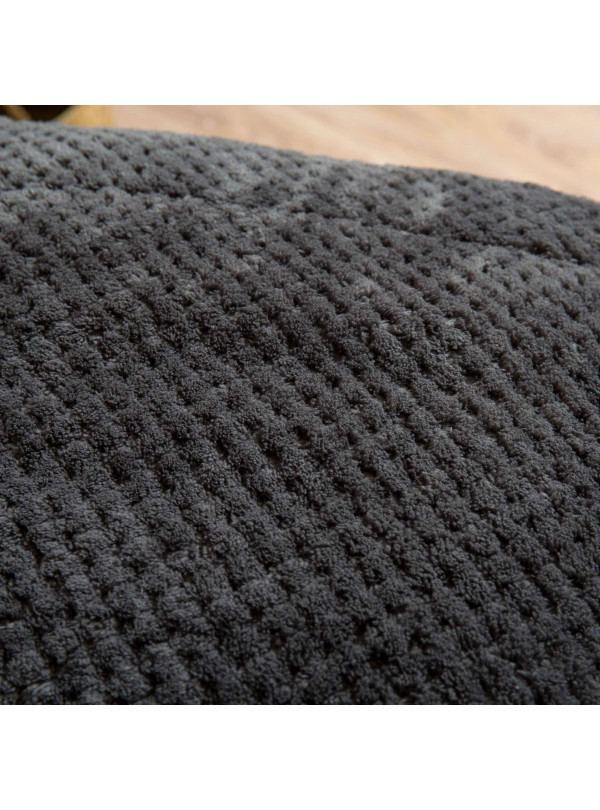 KOC 150x200 BARANEK SHERPA DWUSTRONNY GRAFIT + BIAŁY