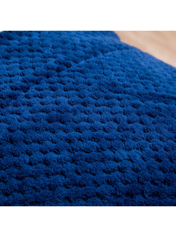 KOC 150x200 BARANEK SHERPA DWUSTRONNY GRANATOWY + BIAŁY