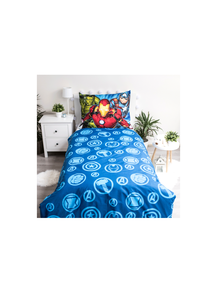 POŚCIEL 140x200 AVENGERS IRON MAN HULK THOR KAPITAN AMERYKA CZARNA PANTERA