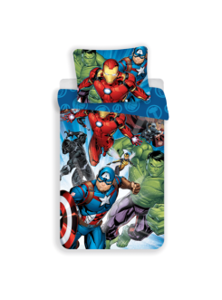 POŚCIEL 140x200 AVENGERS IRON MAN HULK THOR KAPITAN AMERYKA CZARNA PANTERA