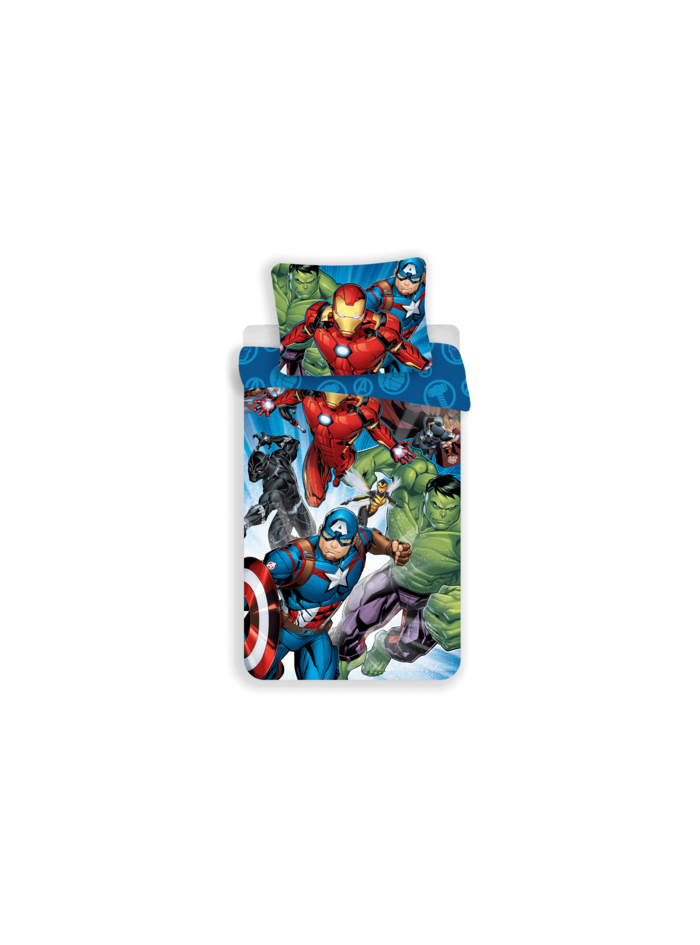 POŚCIEL 140x200 AVENGERS IRON MAN HULK THOR KAPITAN AMERYKA CZARNA PANTERA