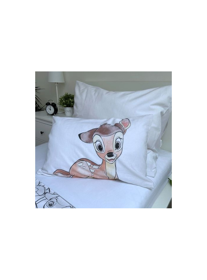POŚCIEL DO ŁÓŻECZKA 100x135 JELONEK BAMBI W PASY