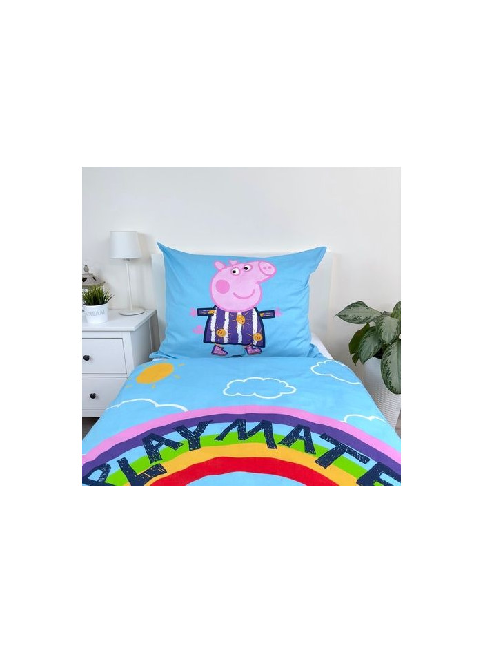 POŚCIEL 140x200 ŚWIECĄCA W CIEMNOŚCI ŚWINKA PEPPA PGLOW-03