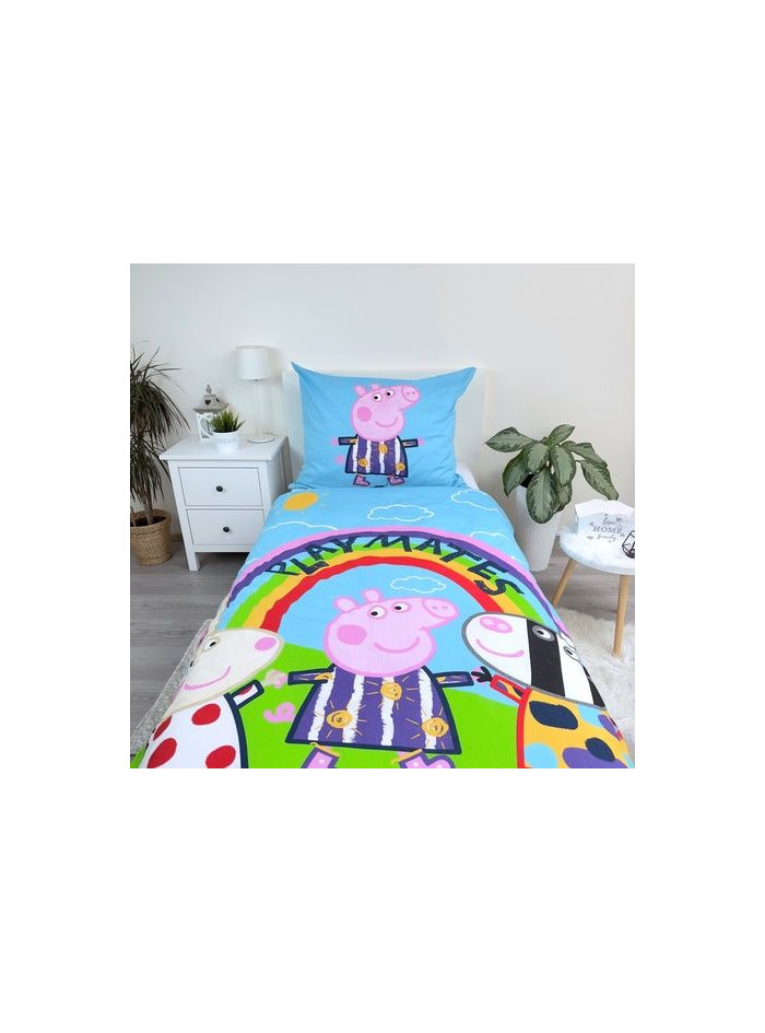 POŚCIEL 140x200 ŚWIECĄCA W CIEMNOŚCI ŚWINKA PEPPA PGLOW-03