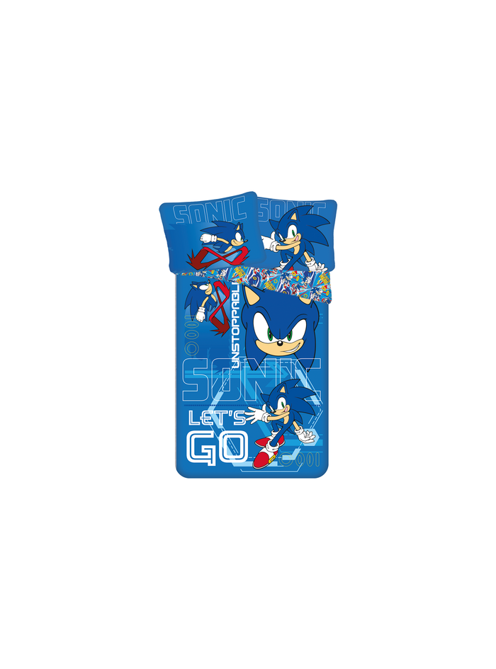 POŚCIEL 140x200 SUPER SONIC THE HEDGEHOG LET'S GO