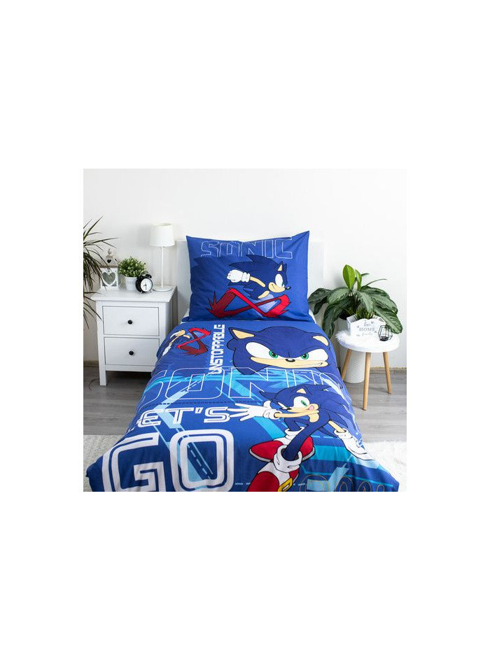 POŚCIEL 140x200 SUPER SONIC THE HEDGEHOG LET'S GO