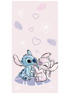 RĘCZNIK 70x140 KĄPIELOWY DZIECIĘCY LILO I STITCH RÓŻOWY