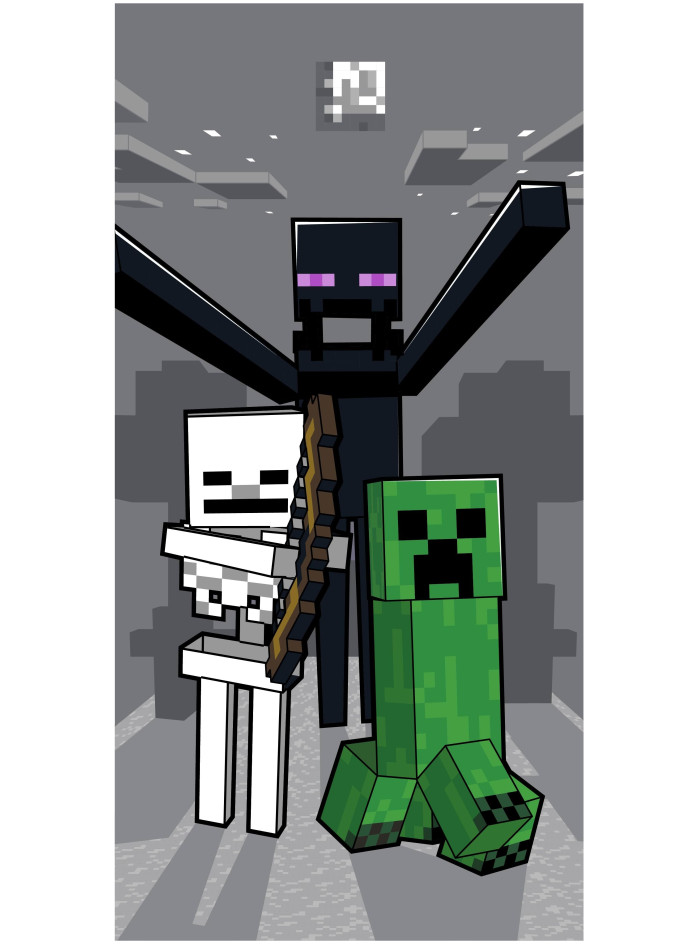 RĘCZNIK KĄPIELOWY PLAŻOWY 70x140 MINECRAFT CREEPER ENDERMAN