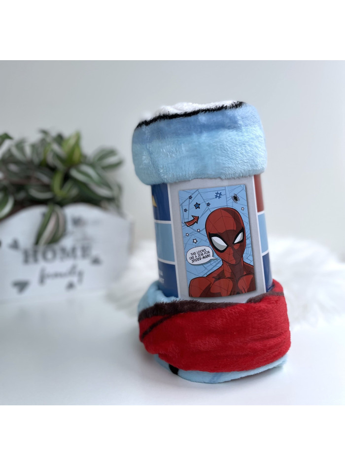 KOC KOCYK MIKROFLANELA 100x150 MIKROPLUSZ SPIDERMAN
