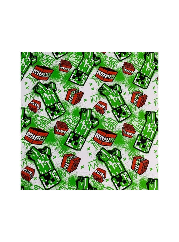 PRZEŚCIERADŁO Z GUMKA 90x200 MINECRAFT CREEPER