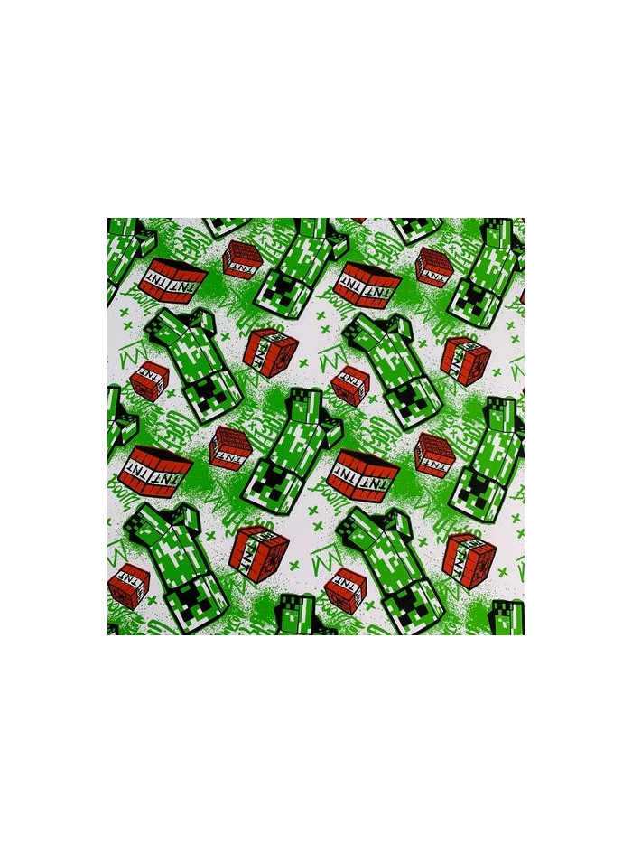 PRZEŚCIERADŁO Z GUMKA 90x200 MINECRAFT CREEPER