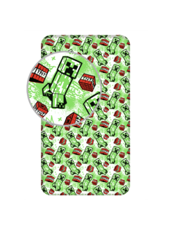PRZEŚCIERADŁO Z GUMKA 90x200 MINECRAFT CREEPER