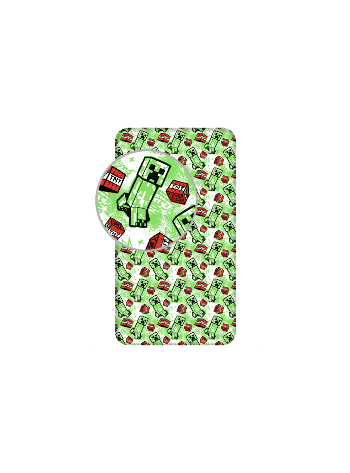 PRZEŚCIERADŁO Z GUMKA 90x200 MINECRAFT CREEPER