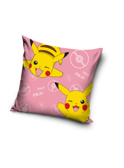 POSZEWKA 40x40 NA PODUSZKĘ JAŚKA POKEMON PIKACHU RÓŻOWA