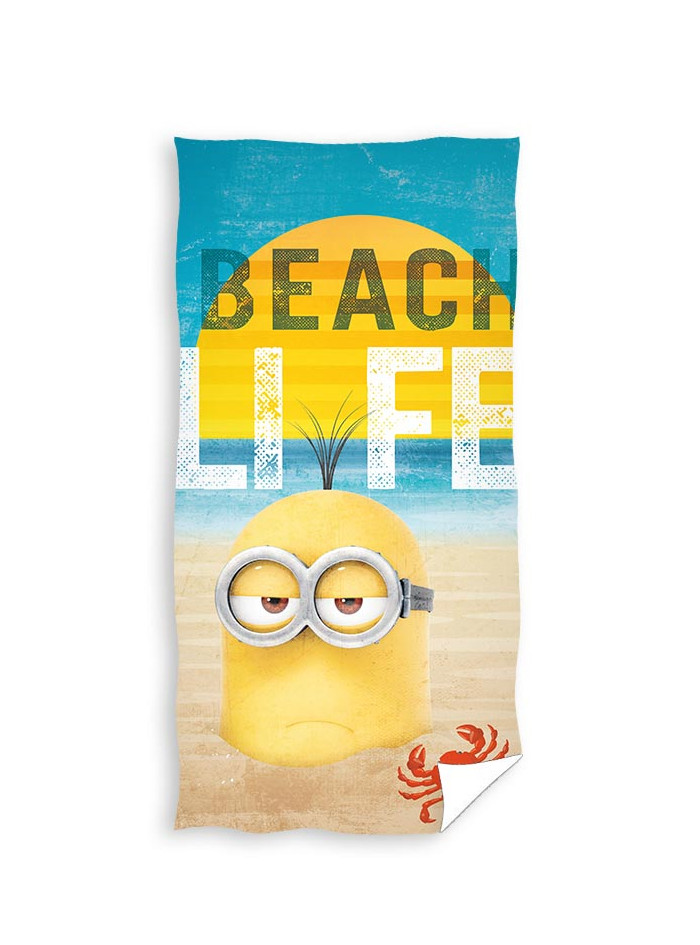 RĘCZNIK 70x140 KĄPIELOWY DZIECIĘCY GRU I MINIONKI BEACH LIFE