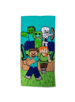 RĘCZNIK KĄPIELOWY PLAŻOWY 70x140 MINECRAFT ALEX STEVE MOBY