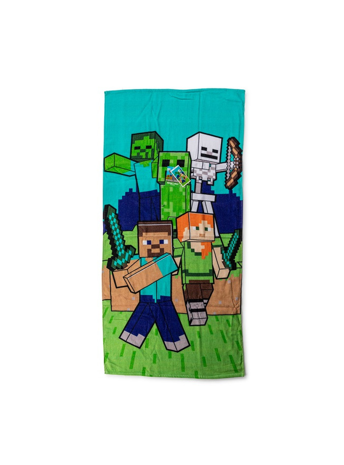 RĘCZNIK KĄPIELOWY PLAŻOWY 70x140 MINECRAFT ALEX STEVE MOBY