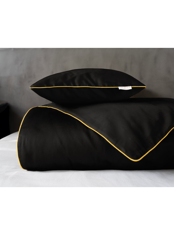 KOMPLET POŚCIELI PURE 160x200 MAKOSATYNA CZARNA