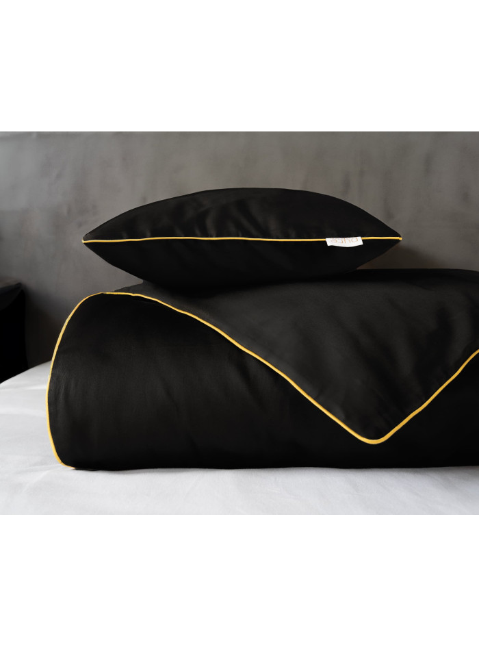 KOMPLET POŚCIELI PURE 160x200 MAKOSATYNA CZARNA