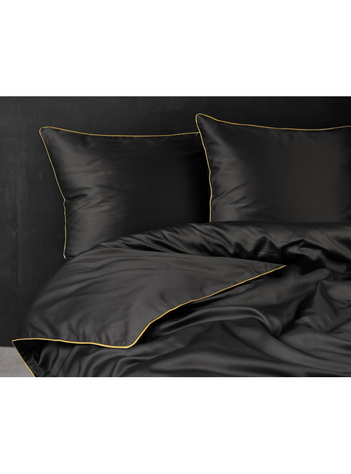 KOMPLET POŚCIELI PURE 160x200 MAKOSATYNA CZARNA