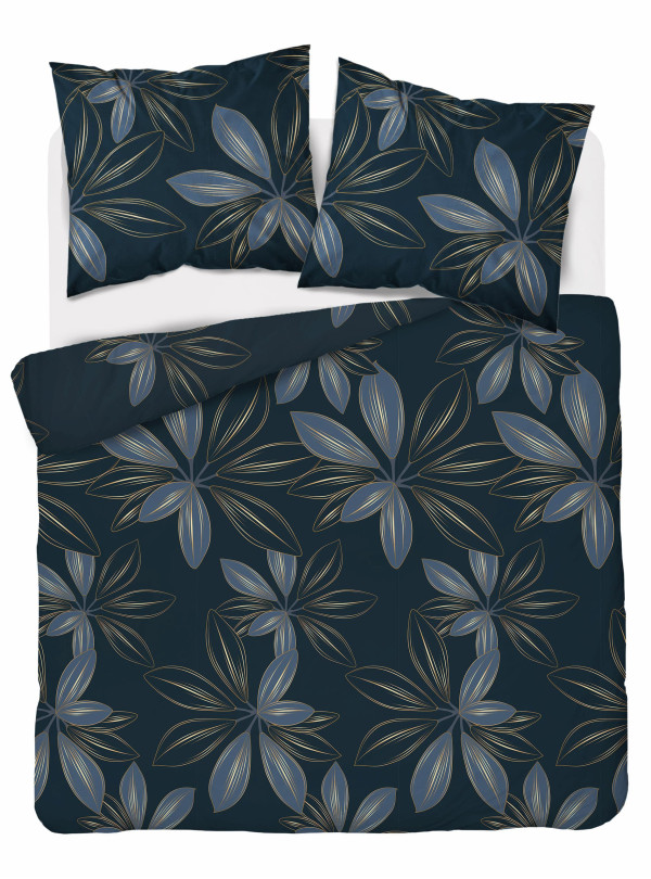 KOMPLET POŚCIELI 200x220 CIEMNA W KWIATY 4982_A