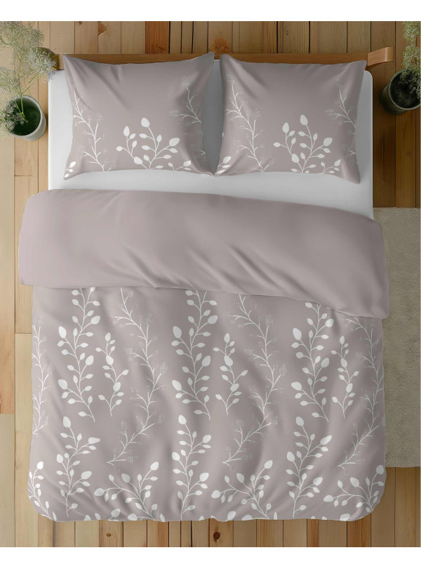 KOMPLET POŚCIELI Z MIKROSATYNY 160x200 W W BIAŁE KWIATY 5346_A